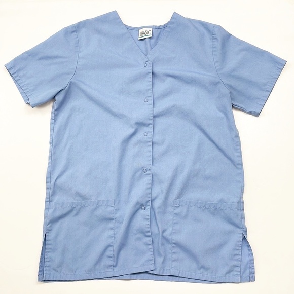 Simply Basic blue scrub top / medical uniform - Picture 1 of 4
